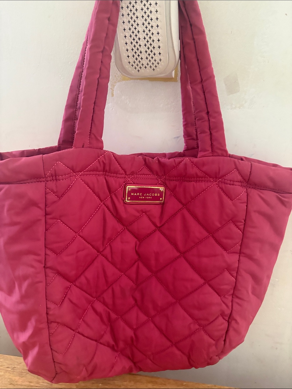 Marc Jacobs Quilted Tote in Raspberry Pink